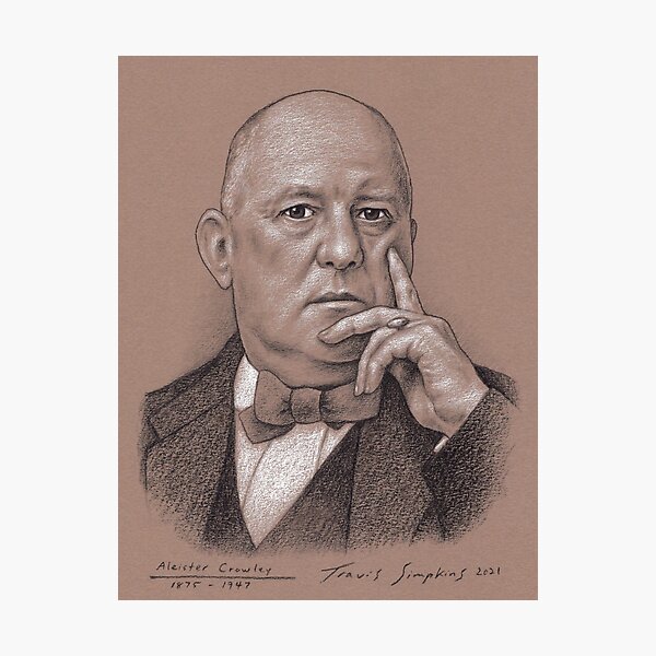 Aleister Crowley Thinking Photographic Print