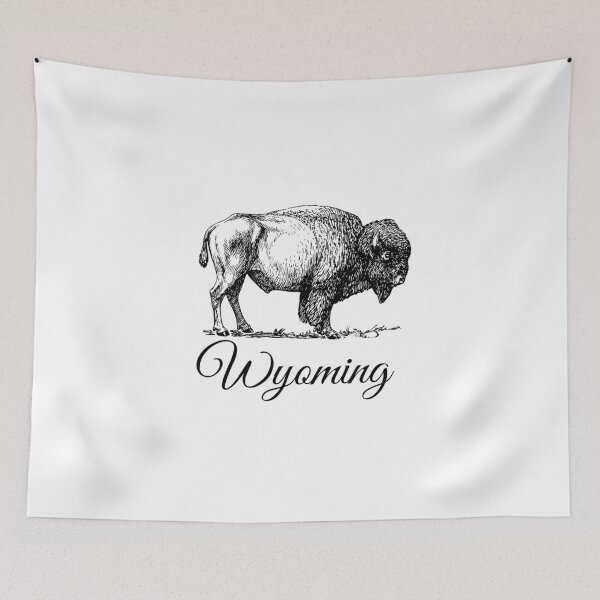 Item preview, Wyoming Script and Buffalo designed and sold by RMHTees.