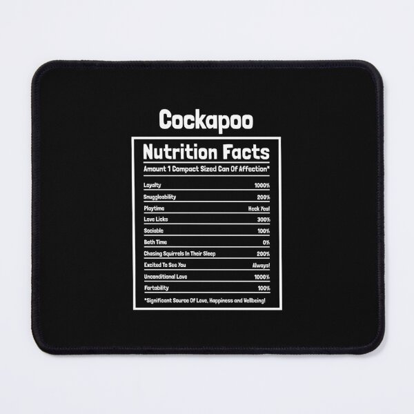 Item preview, Cockapoo Nutrition Facts Funny Dog Gift designed and sold by Guarddogdrive.