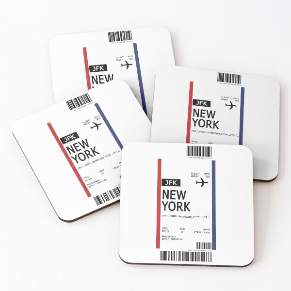 Item preview, First Class Ticket Boarding Pass New York designed and sold by TimelessChic.