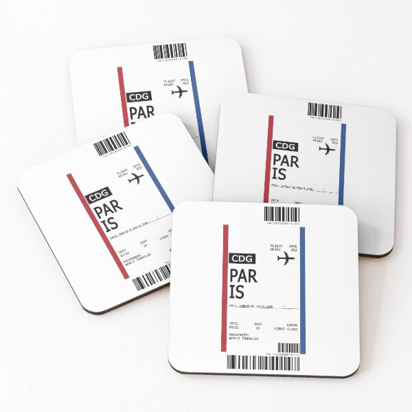 Item preview, First Class Ticket Boarding Pass Paris designed and sold by TimelessChic.