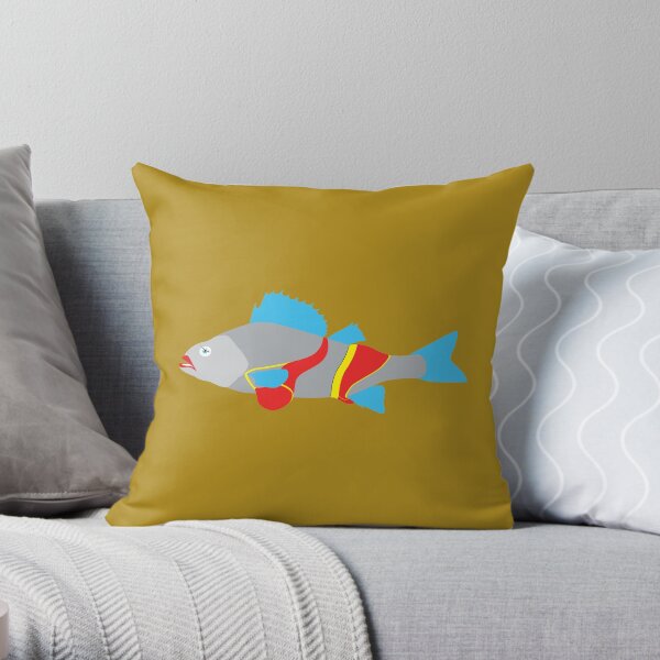 fish underwear Throw Pillow