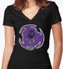 Teen Titans - Raven breaks through Women's Fitted V-Neck T-Shirt
