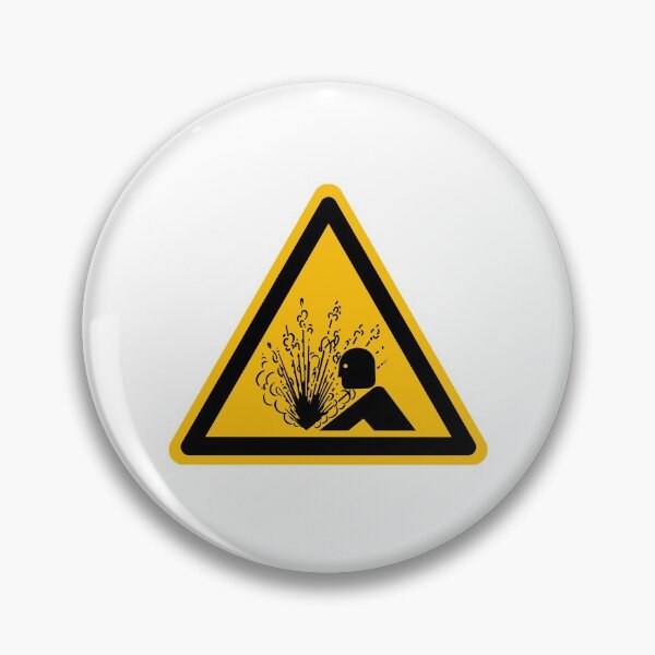 Item preview, Danger Sign - Explosion in face  designed and sold by patsyrosedesign.
