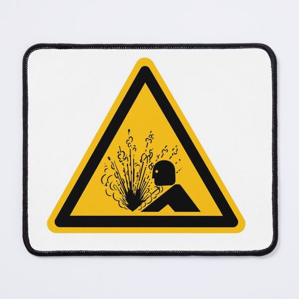 Item preview, Danger Sign - Explosion in face  designed and sold by patsyrosedesign.