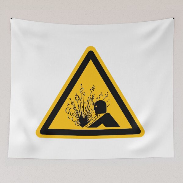 Item preview, Danger Sign - Explosion in face  designed and sold by patsyrosedesign.