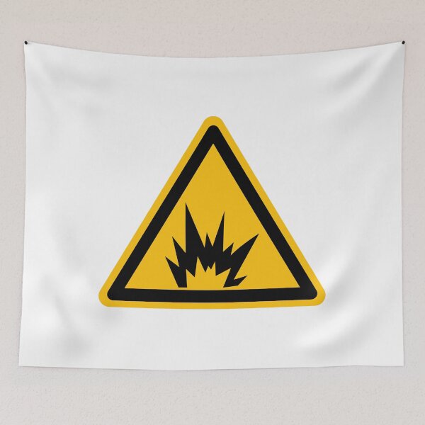 Item preview, Warning Sign Explosion  designed and sold by patsyrosedesign.