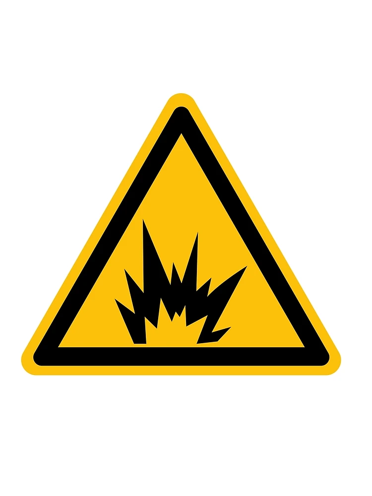 Thumbnail 3 of 3, Scarf, Warning Sign Explosion  designed and sold by patsyrosedesign.