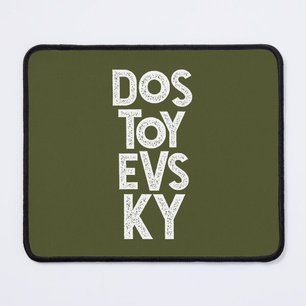 Item preview, Dostoevsky Typography 2. Russian Literature Typography on Olive Green designed and sold by kierkegaard.