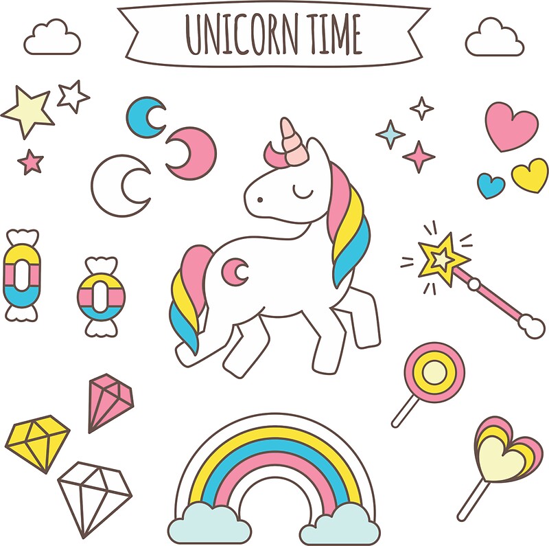  Unicorn Time  Stickers by EsotericExposal Redbubble