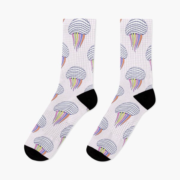 Item preview, Jellyfish Fishes Socks Swimmers Aquarium Gift Idea Sea Animals Socks  designed and sold by Dr.YesOrNo.