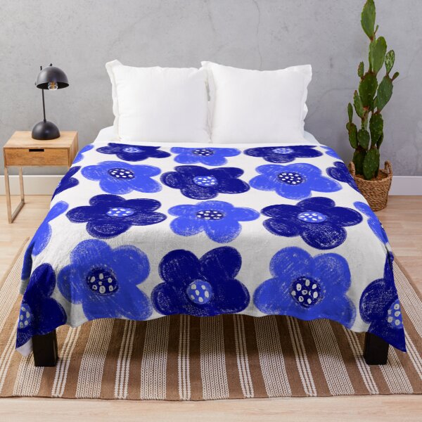 Item preview, Blue & blue flowers designed and sold by dddesignsnj.
