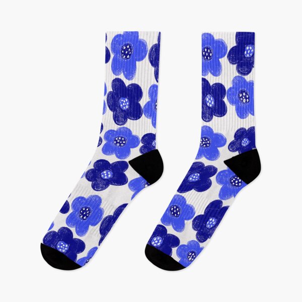 Item preview, Blue & blue flowers designed and sold by dddesignsnj.