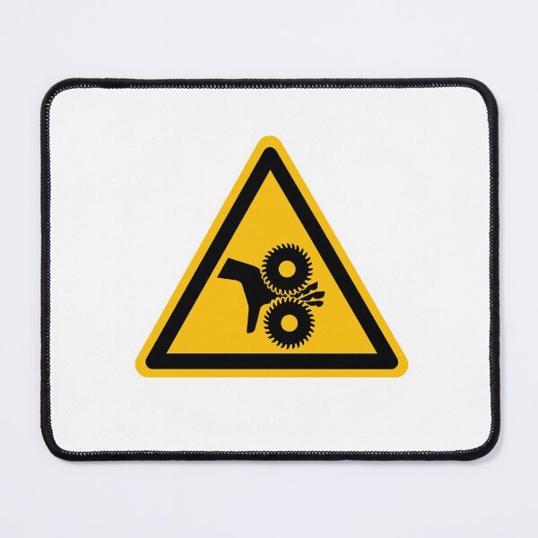 Item preview, Warning, Hand crushing Warning designed and sold by patsyrosedesign.