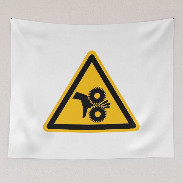 Item preview, Warning, Hand crushing Warning designed and sold by patsyrosedesign.