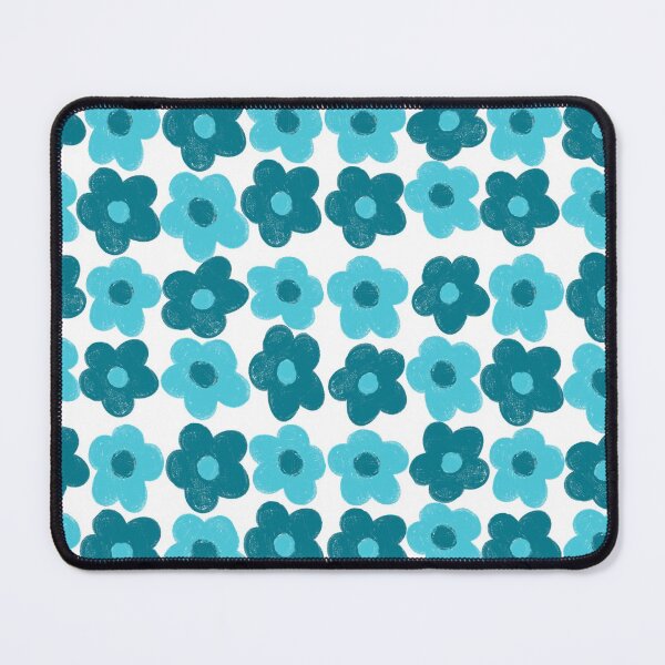 Item preview, Teal Blue & blue flowers designed and sold by dddesignsnj.
