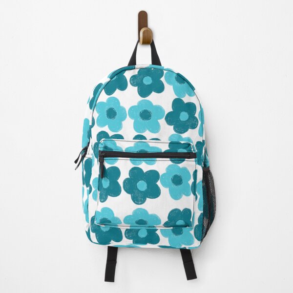 Item preview, Teal Blue & blue flowers designed and sold by dddesignsnj.
