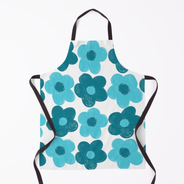 Item preview, Teal Blue & blue flowers designed and sold by dddesignsnj.