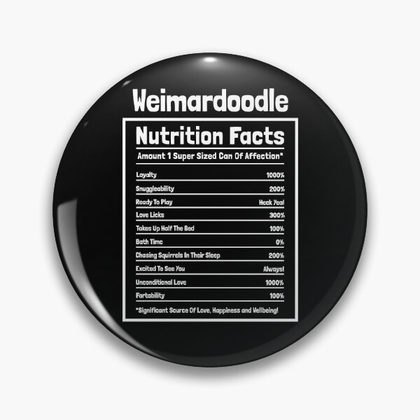 Item preview, Weimardoodle Nutrition Facts Funny Dog Gift designed and sold by Guarddogdrive.