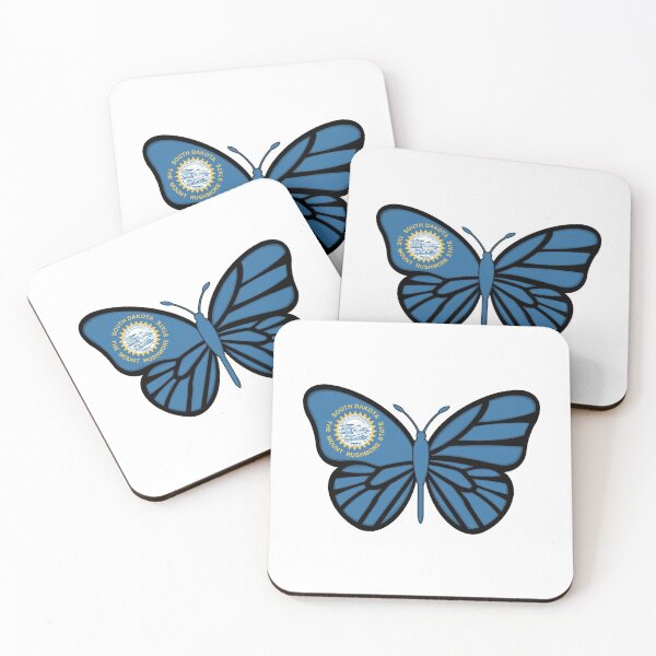 Item preview, State of South Dakota Flag Butterfly designed and sold by Gsallicat.