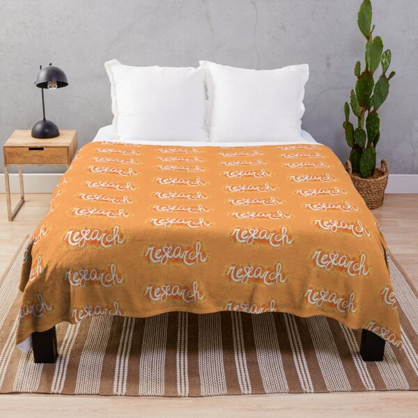 Research and Art | Splash of Paint (orange) Throw Blanket