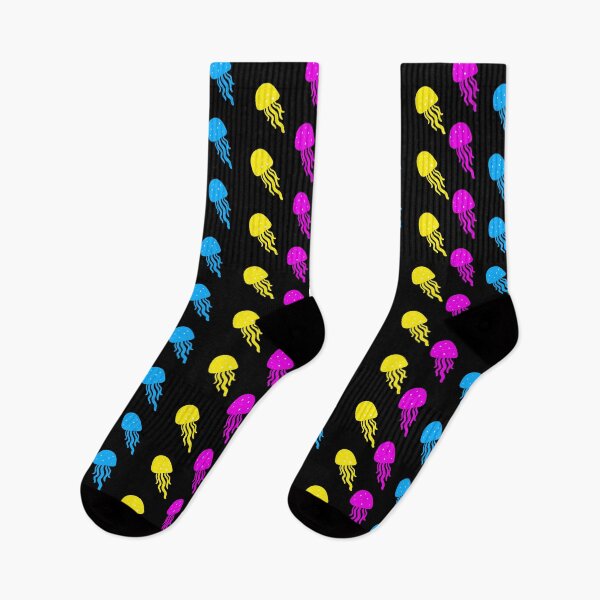 Item preview, Jellyfish Fishes Socks Swimmers Aquarium Gift Idea Sea Animals Socks  designed and sold by Dr.YesOrNo.