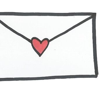 Valentines Day Clipart-red envelope with large white heart clipart