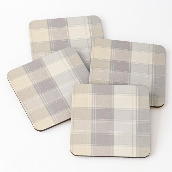 Artikelvorschau, Modern Zeitgenössischer Landhausstil Karo Beige Creme Tartan Twilled Plaid entworfen und verkauft von WearWolfDesigns.