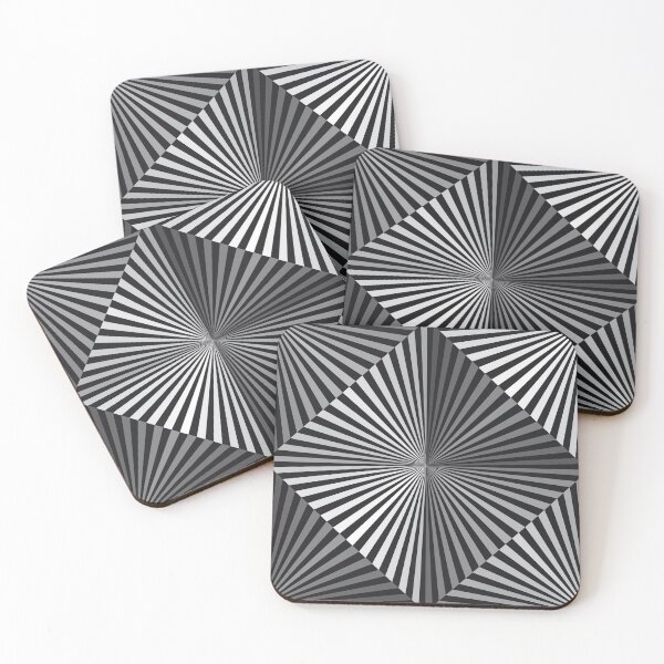 Item preview, Angular Geometric 3D Black n White Optical Illusion designed and sold by PoppyPrintShop.