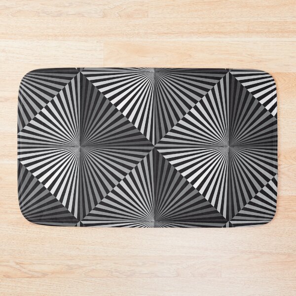 Item preview, Angular Geometric 3D Black n White Optical Illusion designed and sold by PoppyPrintShop.