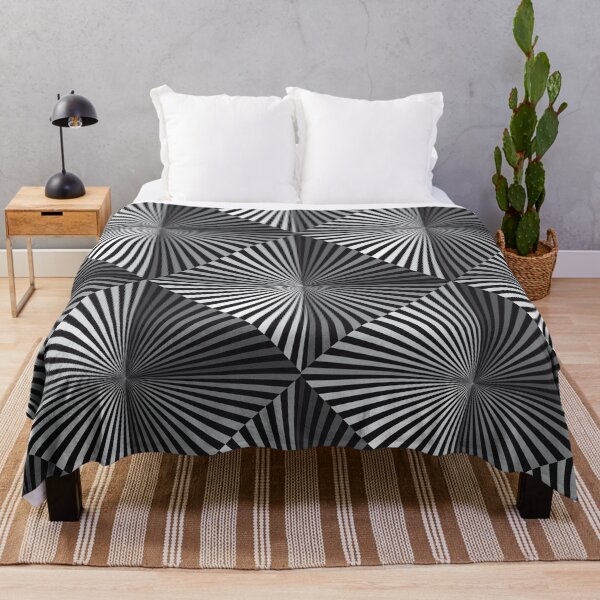 Item preview, Angular Geometric 3D Black n White Optical Illusion designed and sold by PoppyPrintShop.