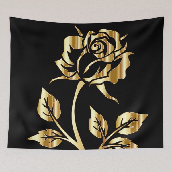 Aperçu de l'œuvre Rose en métal doré créée et vendue par NoahDea.