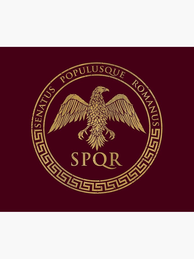 Thumbnail 6 of 6, Throw Blanket, Senatus Populusque Romanus - Eagle Emblem V01 designed and sold by Lidra Zehcnas.