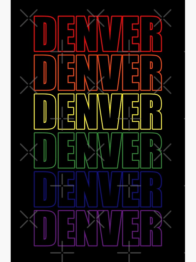 Simple Denver Rainbow Typography Lettering Text by that5280lady