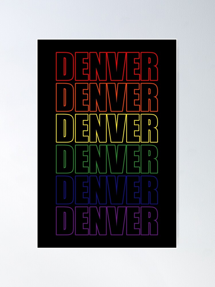 Alternate view of Simple Denver Rainbow Typography Lettering Text Poster