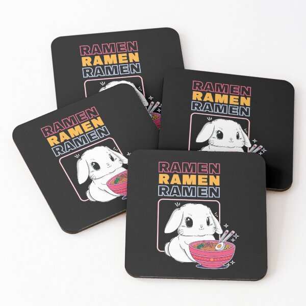 Item preview, Cute Kawaii Bunny Eating Ramen for Bunny Lovers designed and sold by MadrigueraSM-.