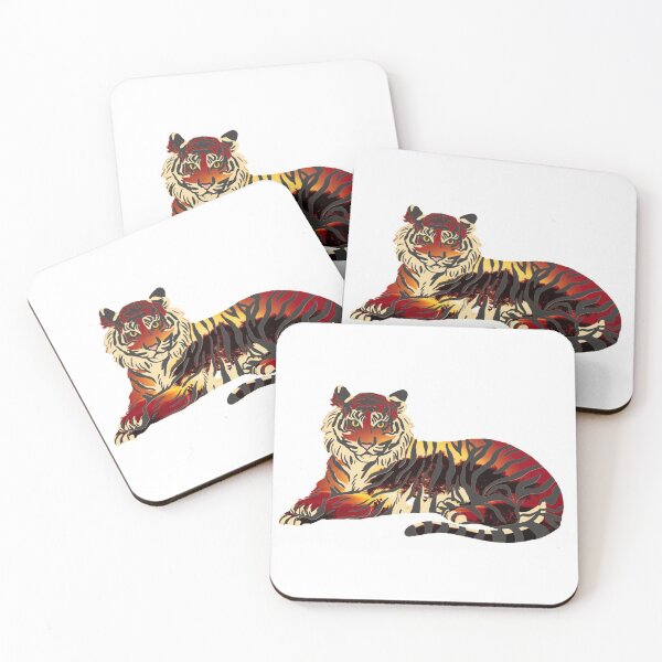 Item preview, Sunset tiger silhouette digital art designed and sold by LukjanovArt.
