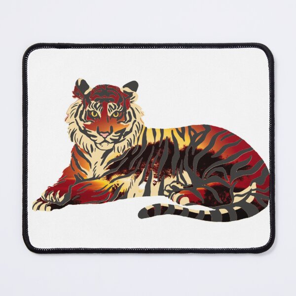 Item preview, Sunset tiger silhouette digital art designed and sold by LukjanovArt.