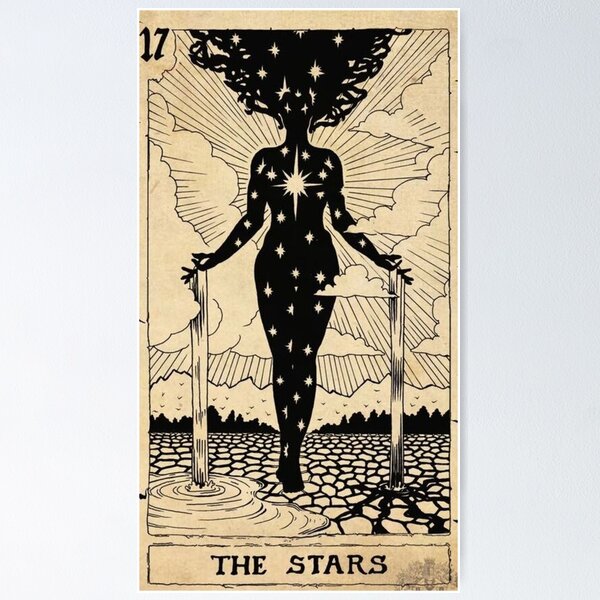 Item preview, The Stars Tarot Card Poster designed and sold by venustears.