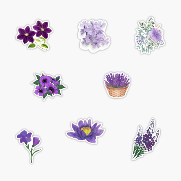 C57 Mini Flowers – Violette Stickers
