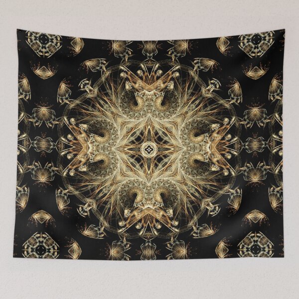 Item preview, Fractal image of beetle breeder cross in straw colours designed and sold by effervescence.