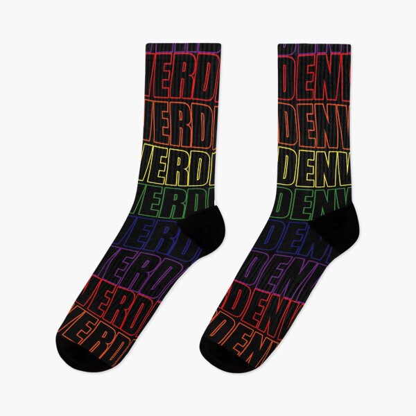 Item preview, Simple Denver Rainbow Typography Lettering Text designed and sold by that5280lady.