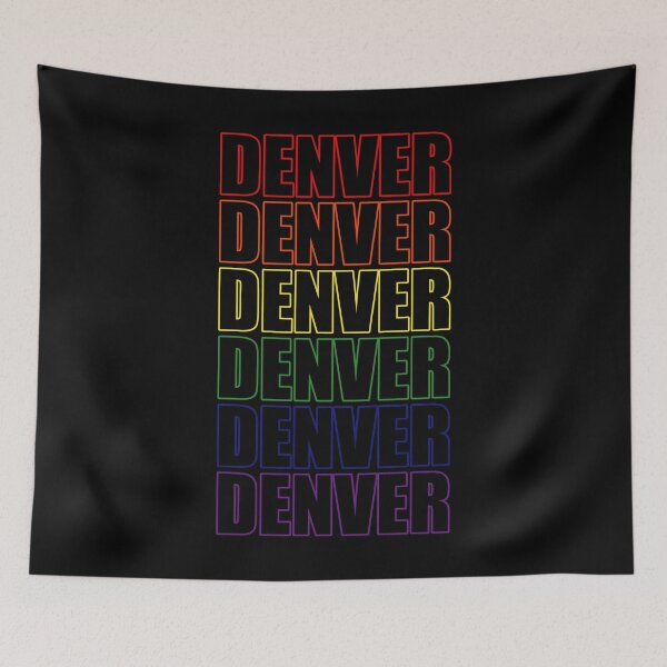 Item preview, Simple Denver Rainbow Typography Lettering Text designed and sold by that5280lady.