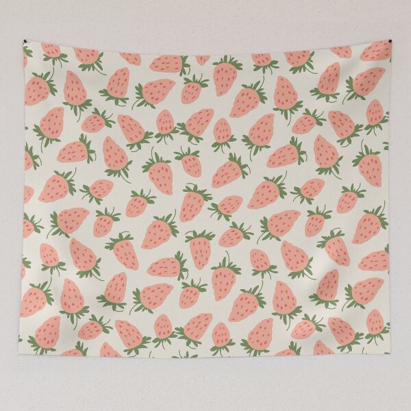 Item preview, Vintage Watercolor Pink Strawberries designed and sold by silviaol.