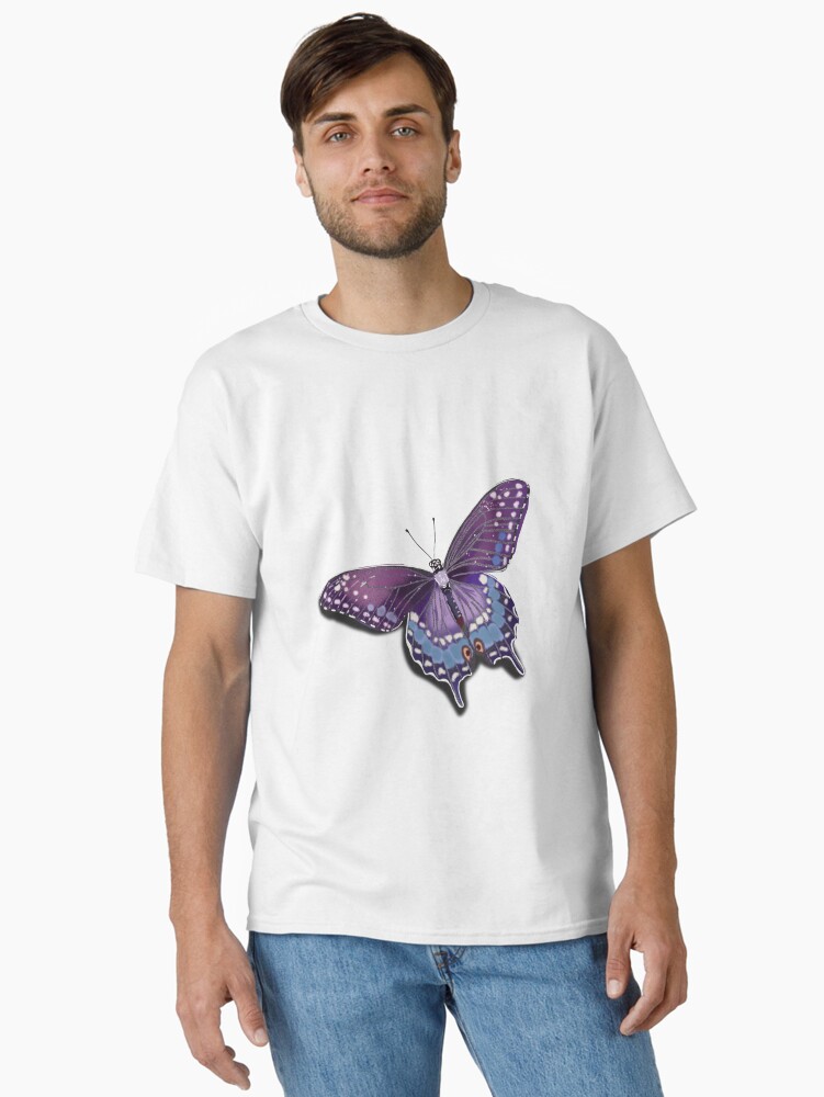 Camiseta clásica for Sale con la obra «Mariposa púrpura brillante