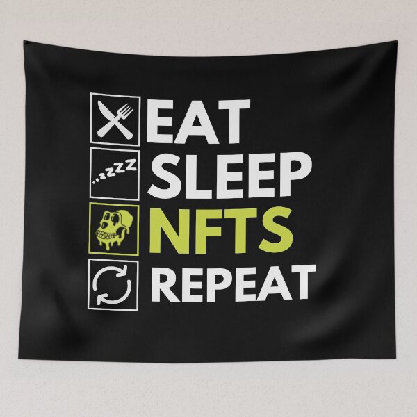 Item preview, Eat Sleep NFTs Repeat - Funny NFT Quote designed and sold by nft-millionaire.