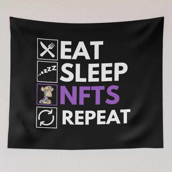 Item preview, Eat Sleep NFTs Repeat - Funny NFT Quote designed and sold by nft-millionaire.