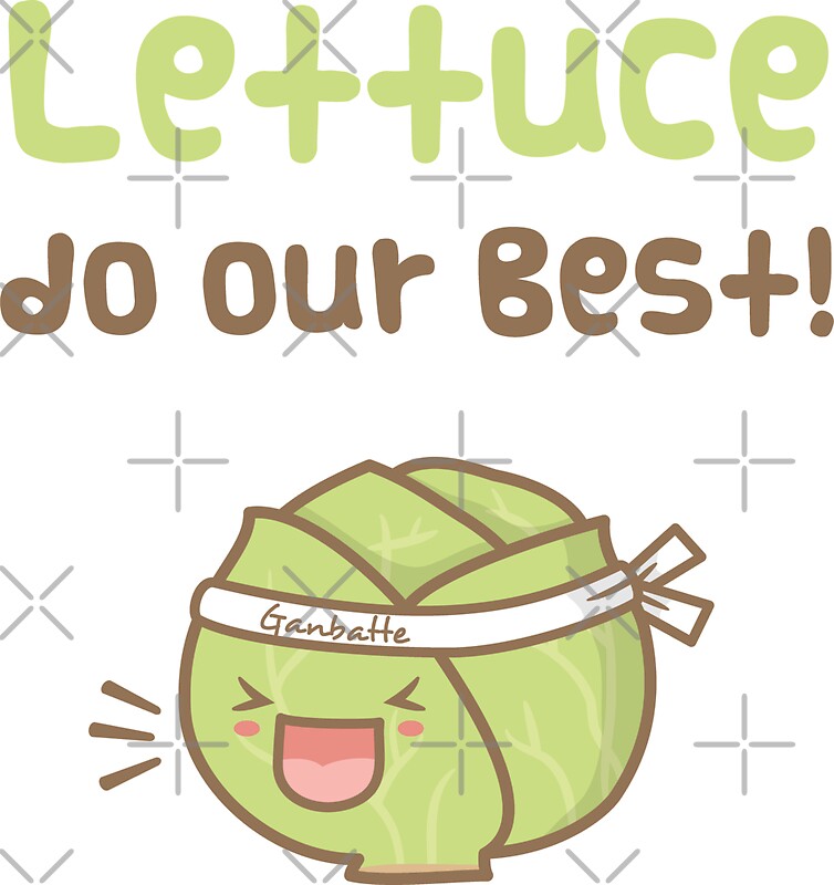 "Lettuce Do Our Best Cute Pun Humor" Stickers by rustydoodle Redbubble