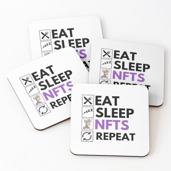 Artikelvorschau, Eat Sleep NFTs Repeat - Lustiges NFT-Zitat entworfen und verkauft von nft-millionaire.