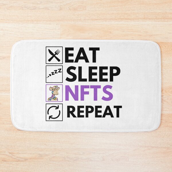Item preview, Eat Sleep NFTs Repeat - Funny NFT Quote designed and sold by nft-millionaire.